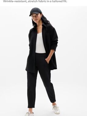 Athleta Black Cropped Tailored Stretch Pants